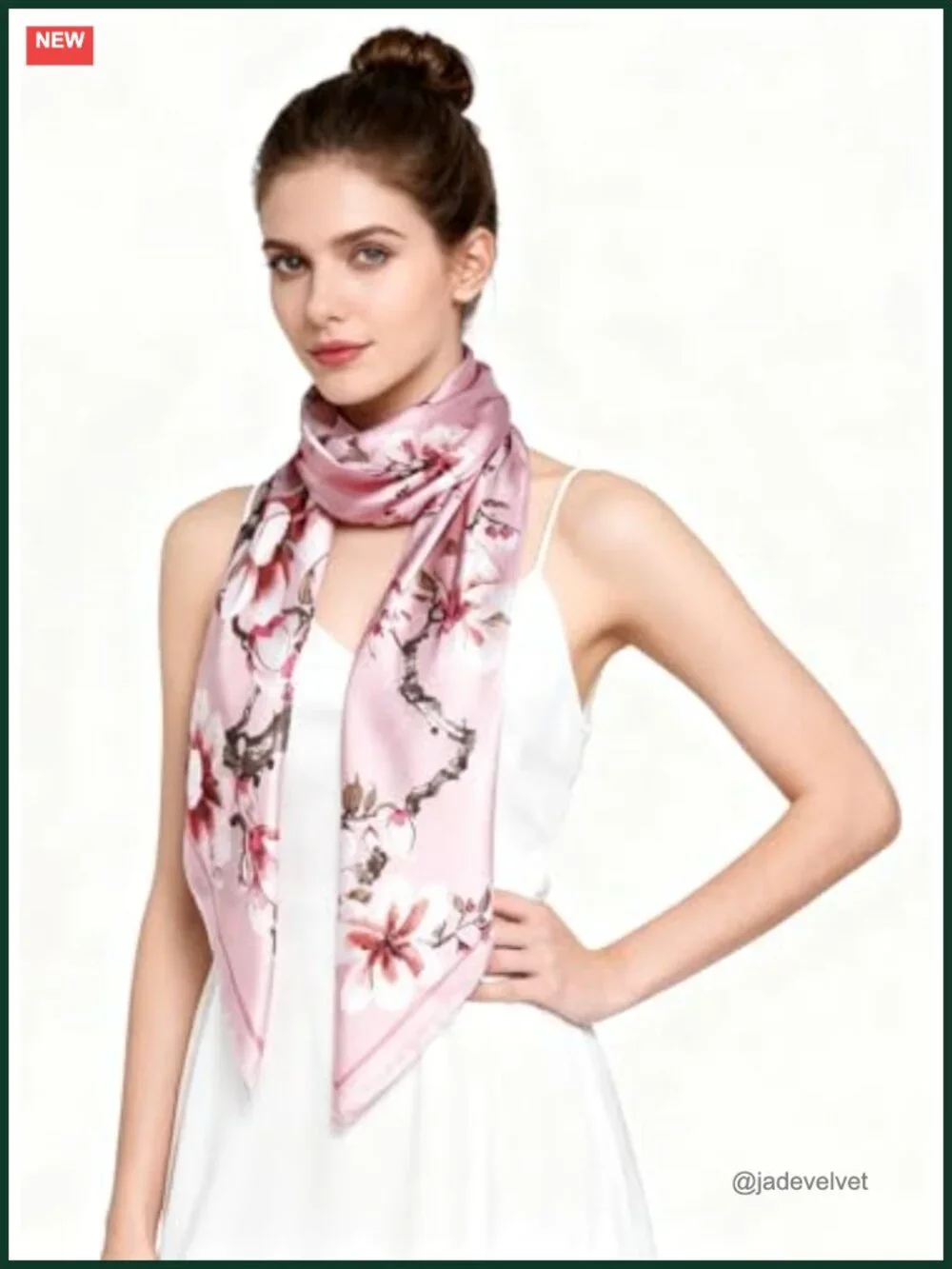 Satin Head Scarf for Women Silk Like Hair Wrap 35x35 in Square Bandana